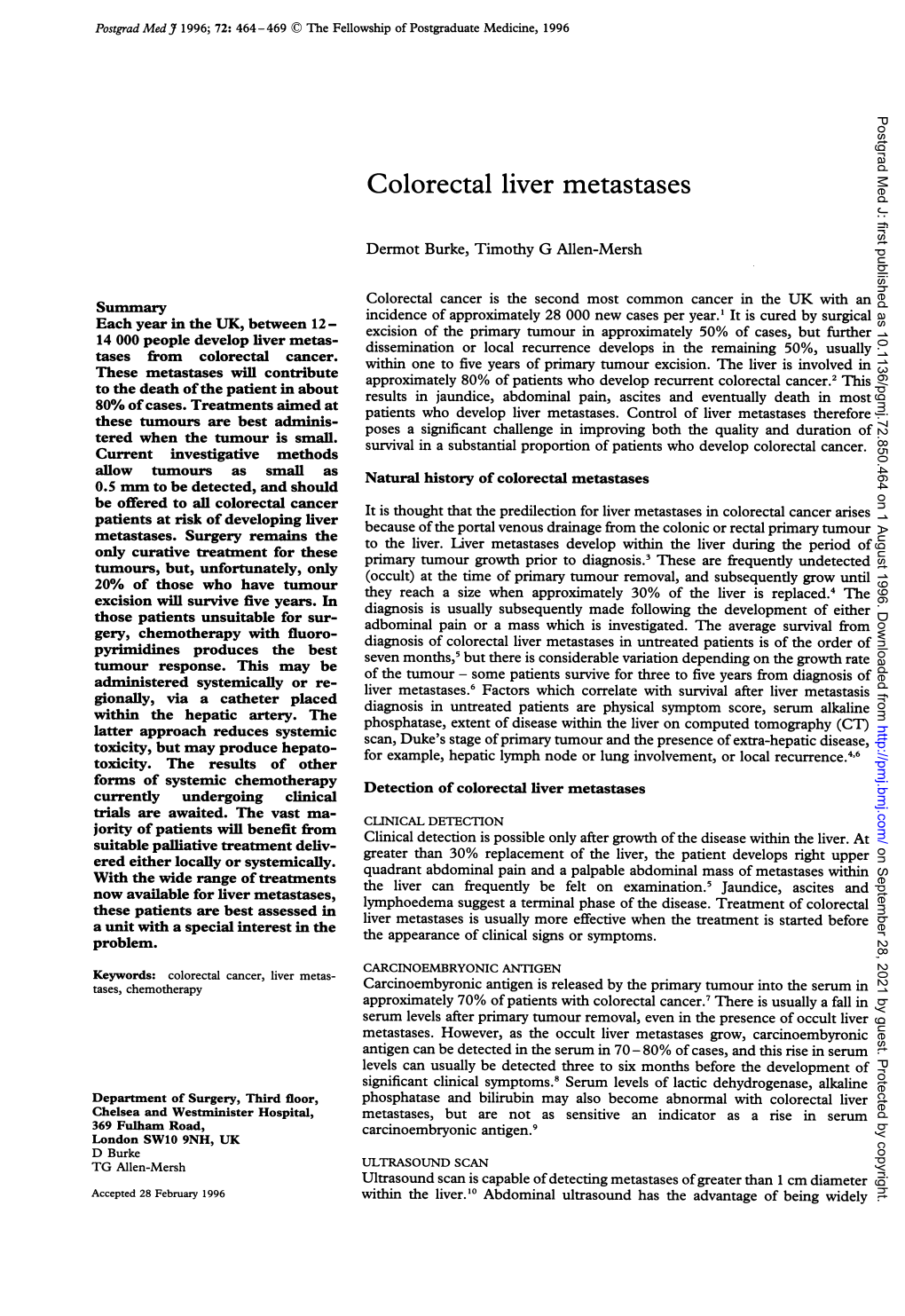 Colorectal Liver Metastases