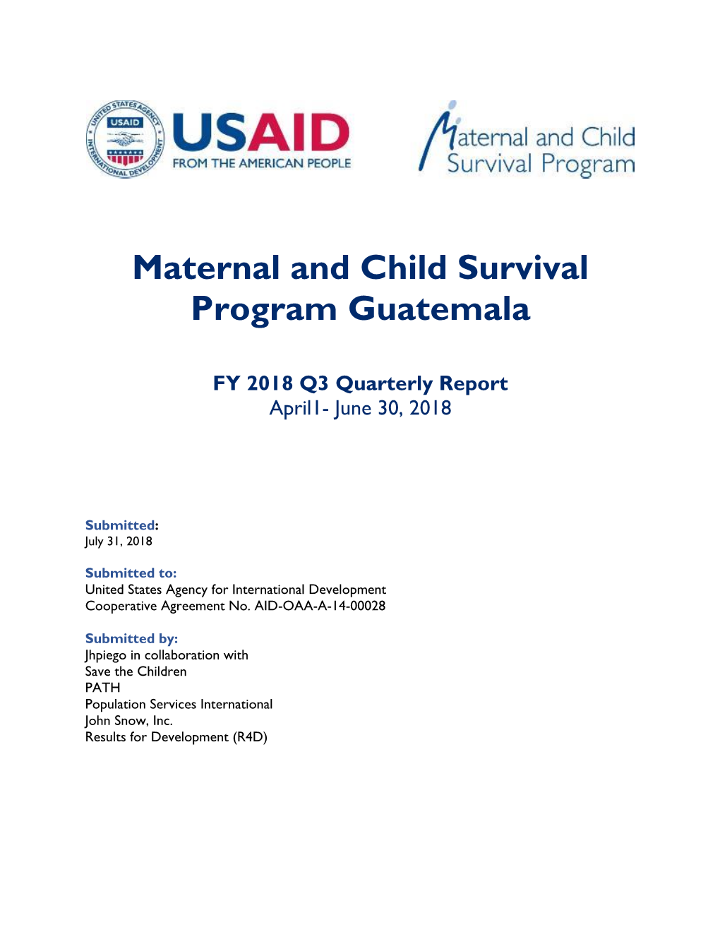 Maternal and Child Survival Program Guatemala