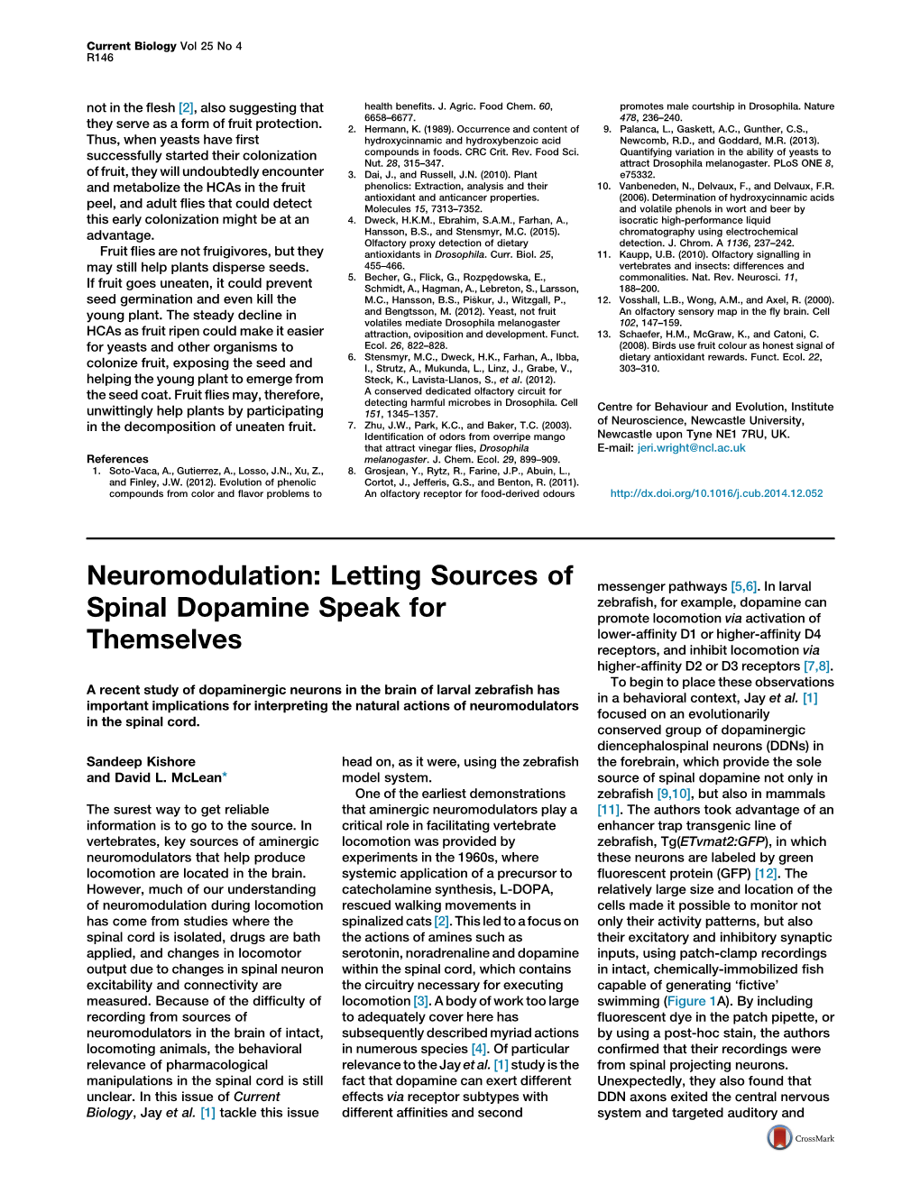 Neuromodulation: Letting Sources of Spinal Dopamine Speak for Themselves