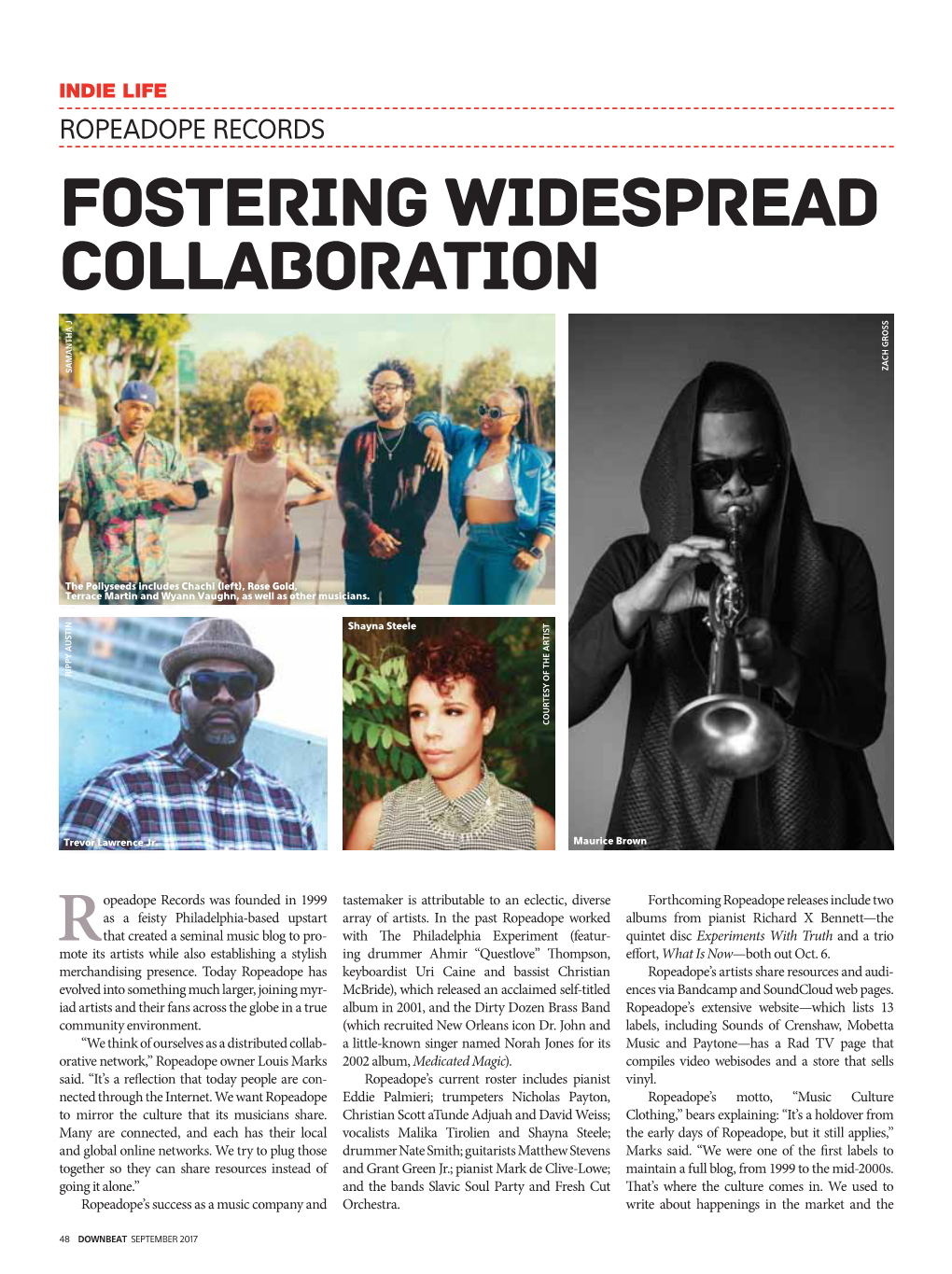 ROPEADOPE RECORDS Fostering Widespread Collaboration ZACH GROSS SAMANTHA J