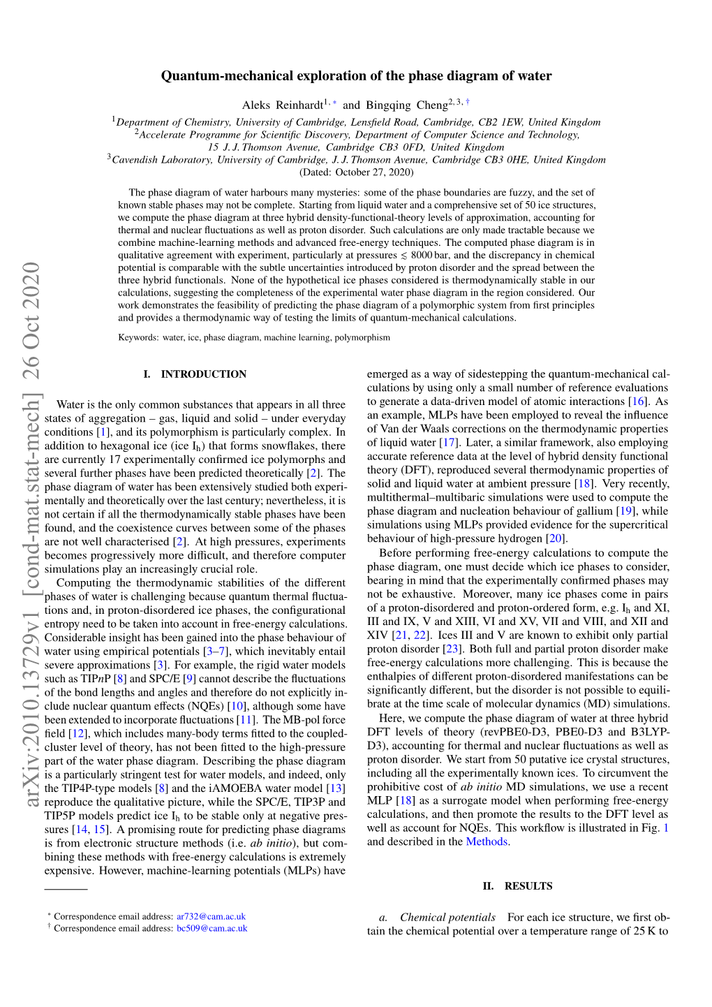 Quantum-Mechanical Exploration of the Phase Diagram of Water