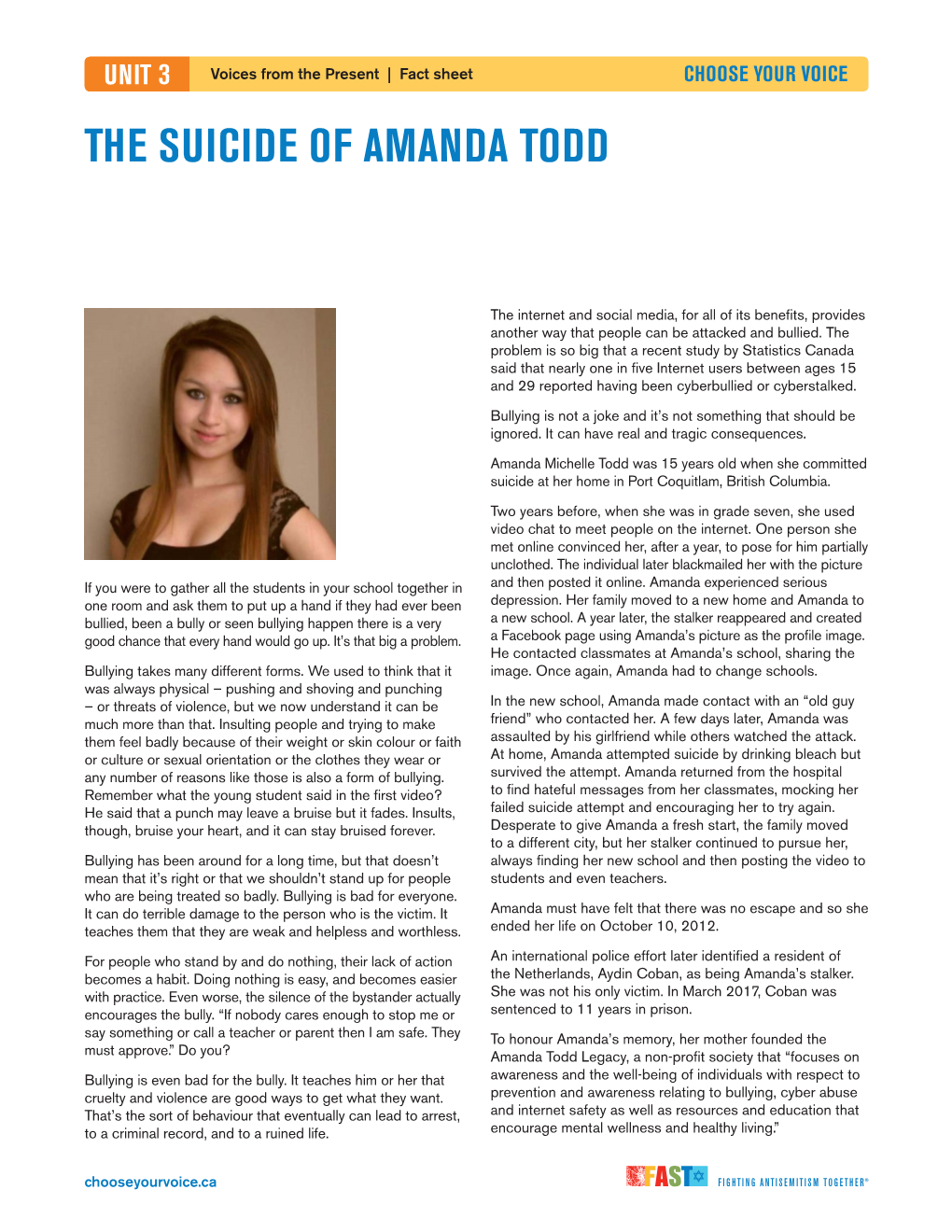 The Suicide of Amanda Todd