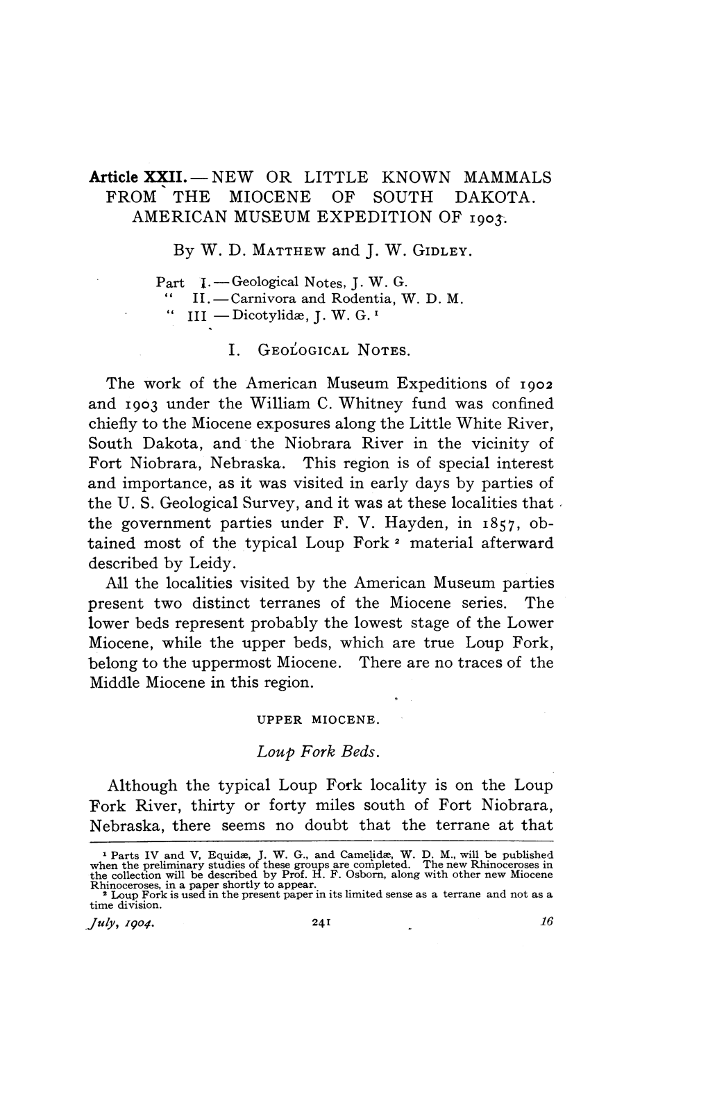 The Work of the American Museum Expeditions of 1902 the U. S