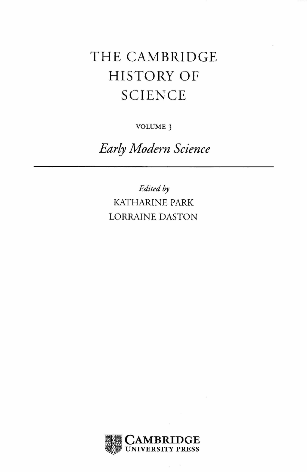 Early Modern Science