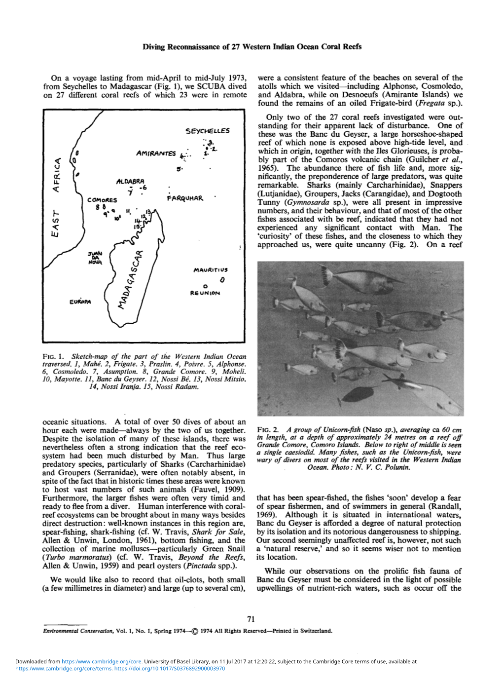 Diving Reconnaissance of 27 Western Indian Ocean Coral Reefs