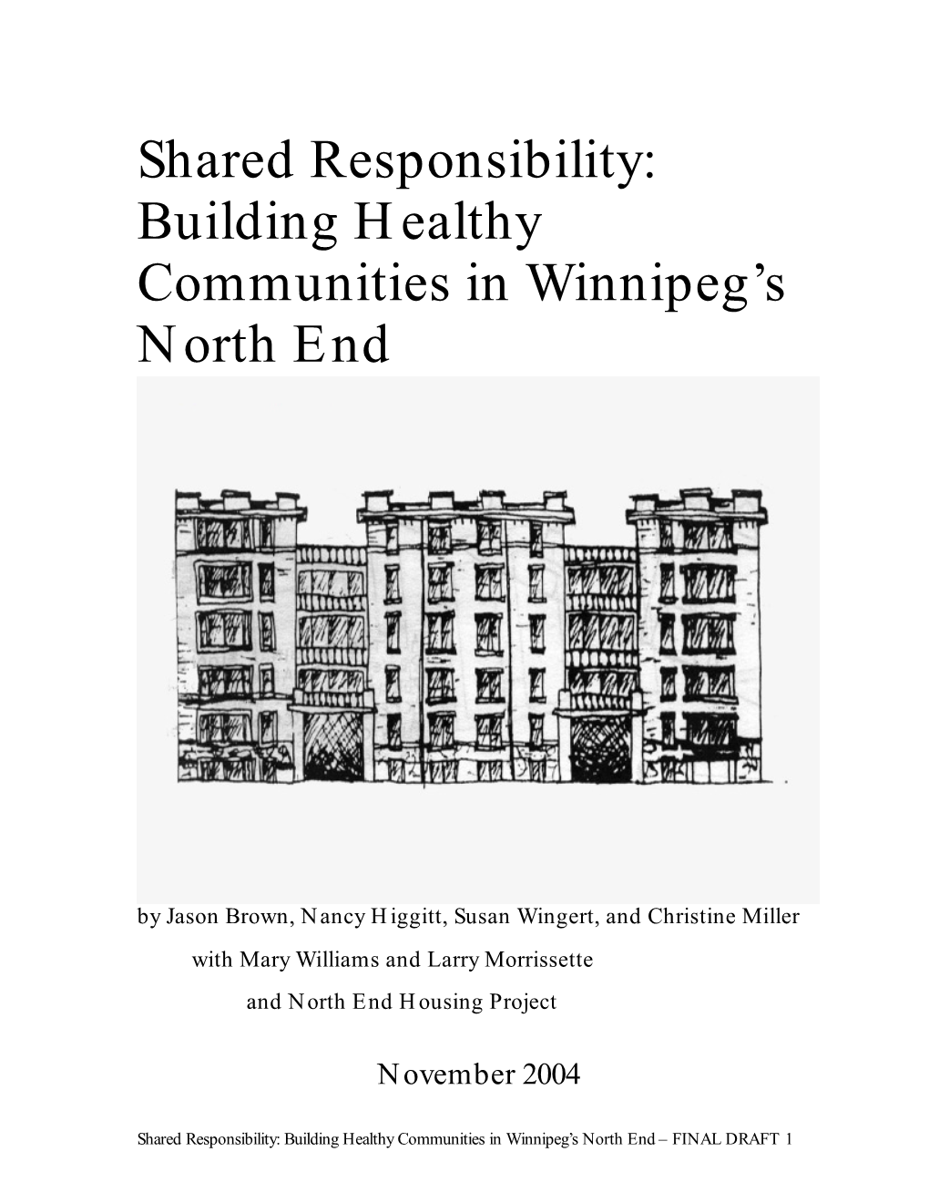 Building Healthy Communities in Winnipeg's North