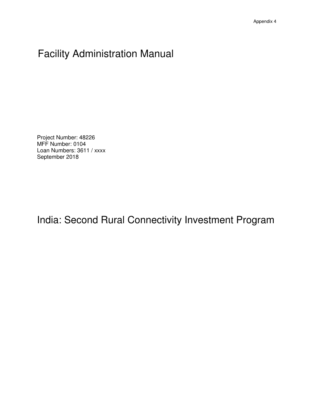 Facility Administration Manual