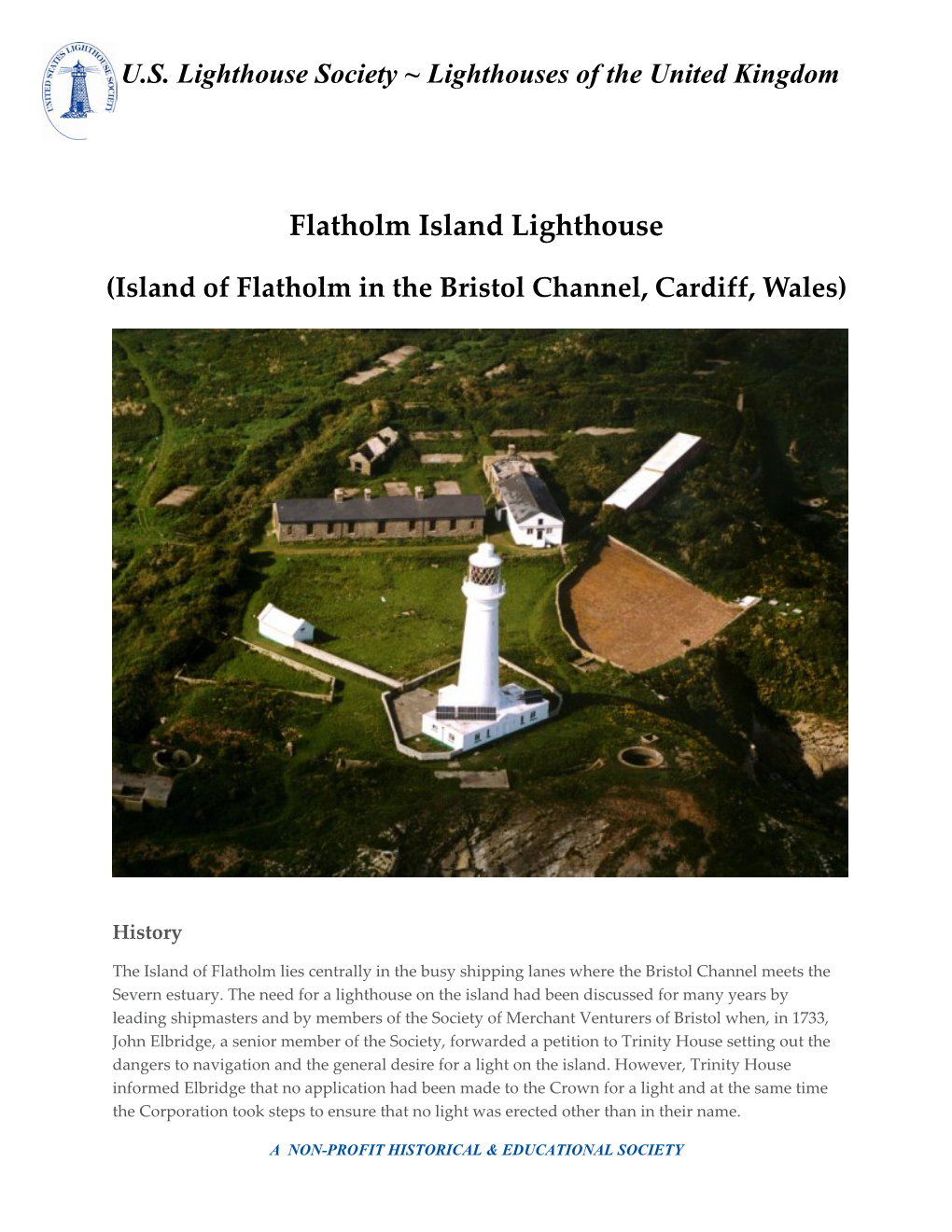 Flatholm Island Lighthouse