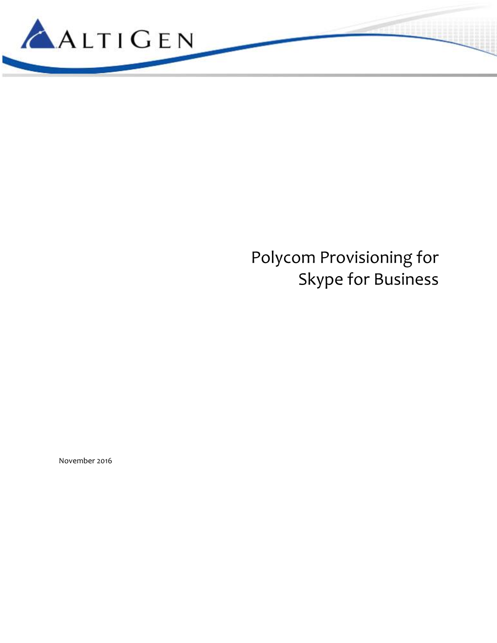 Polycom Provisioning for Skype for Business