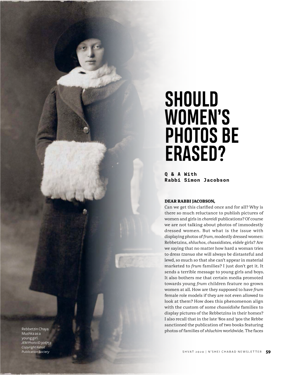 Should Women's Photos Be Erased?