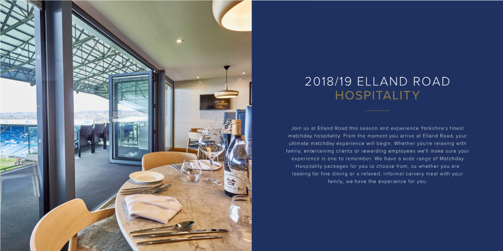 2018/19 Elland Road Hospitality