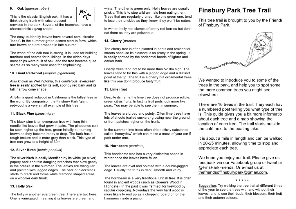 Finsbury Park Tree Trail This Is the Classic ‘English Oak’