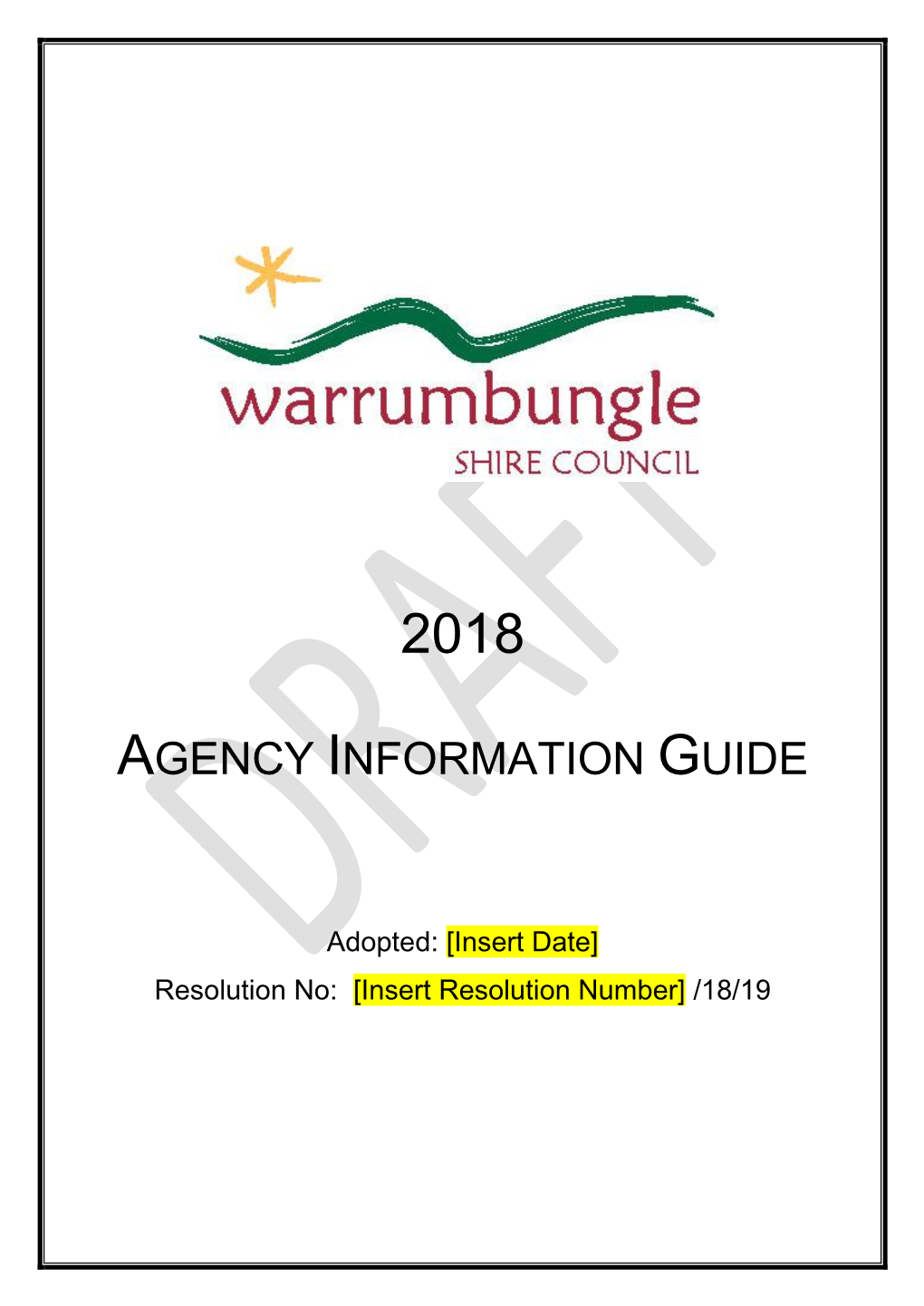 2018 Agency Information Guide