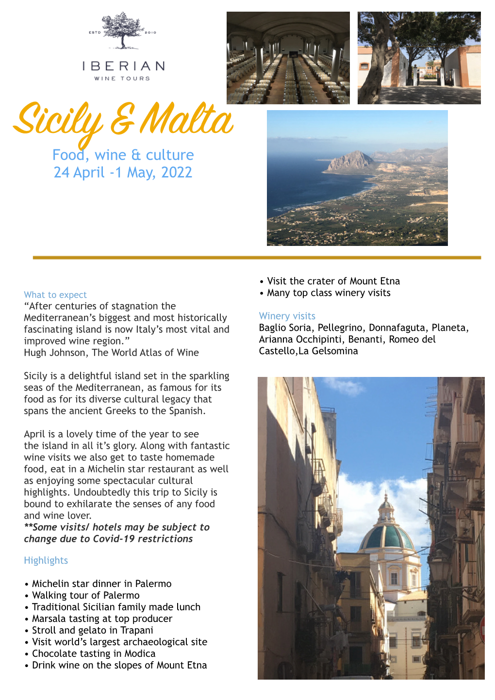 Sicily & Malta April 2022 Brochure