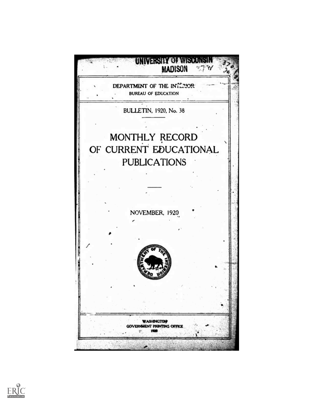 Monthly Record of Current Educational Publications