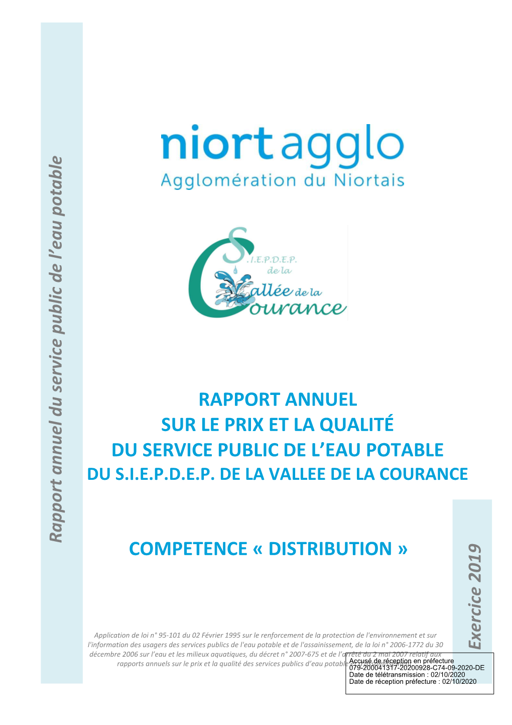 Rapport Annuel Sur Le Prix Et La Qualité Du Service Public De L’Eau Potable Du S.I.E.P.D.E.P