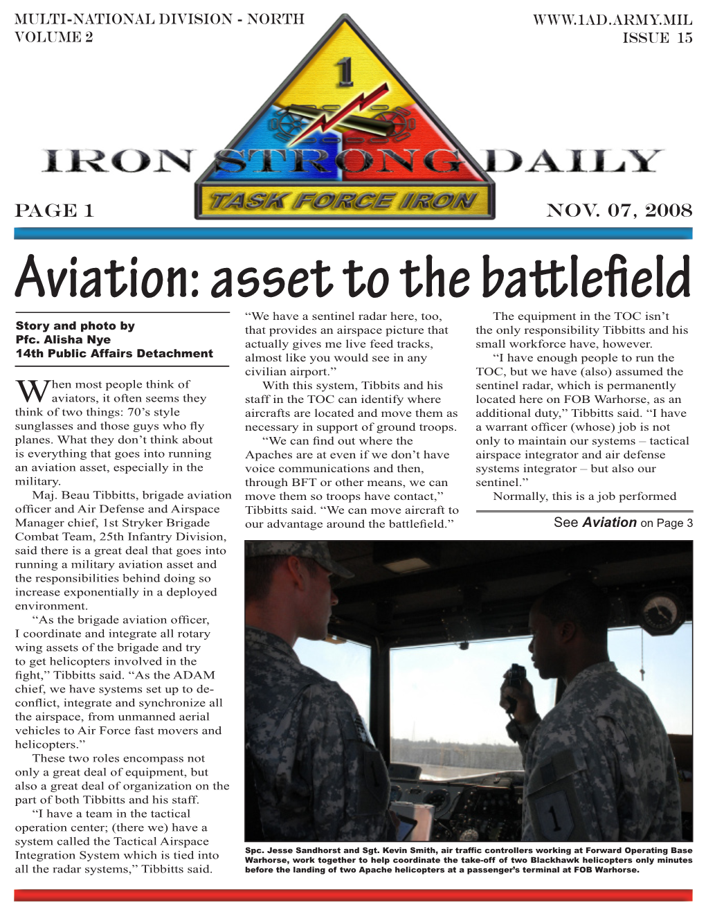 Aviation: Asset to the Battlefield