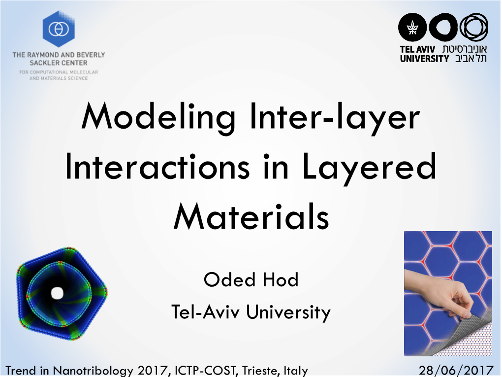 Inter-Layer Interactions in Layered Nano-Materials