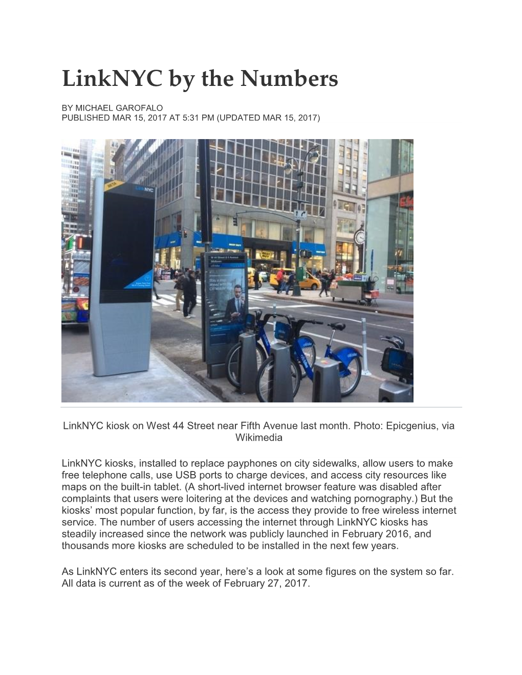 Linknyc by the Numbers