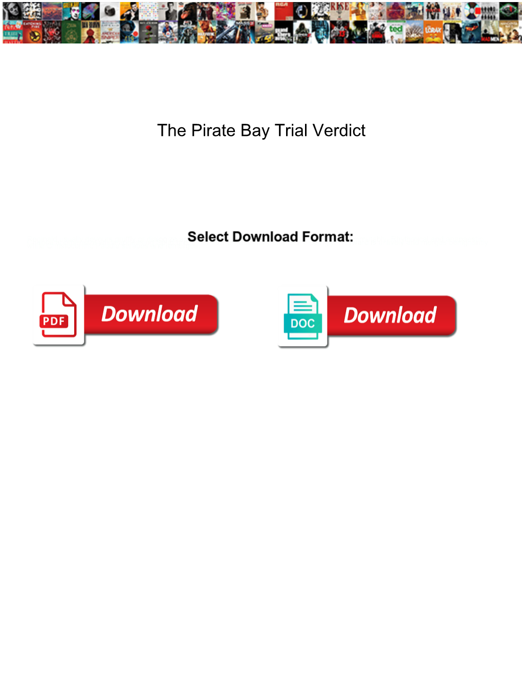 The Pirate Bay Trial Verdict