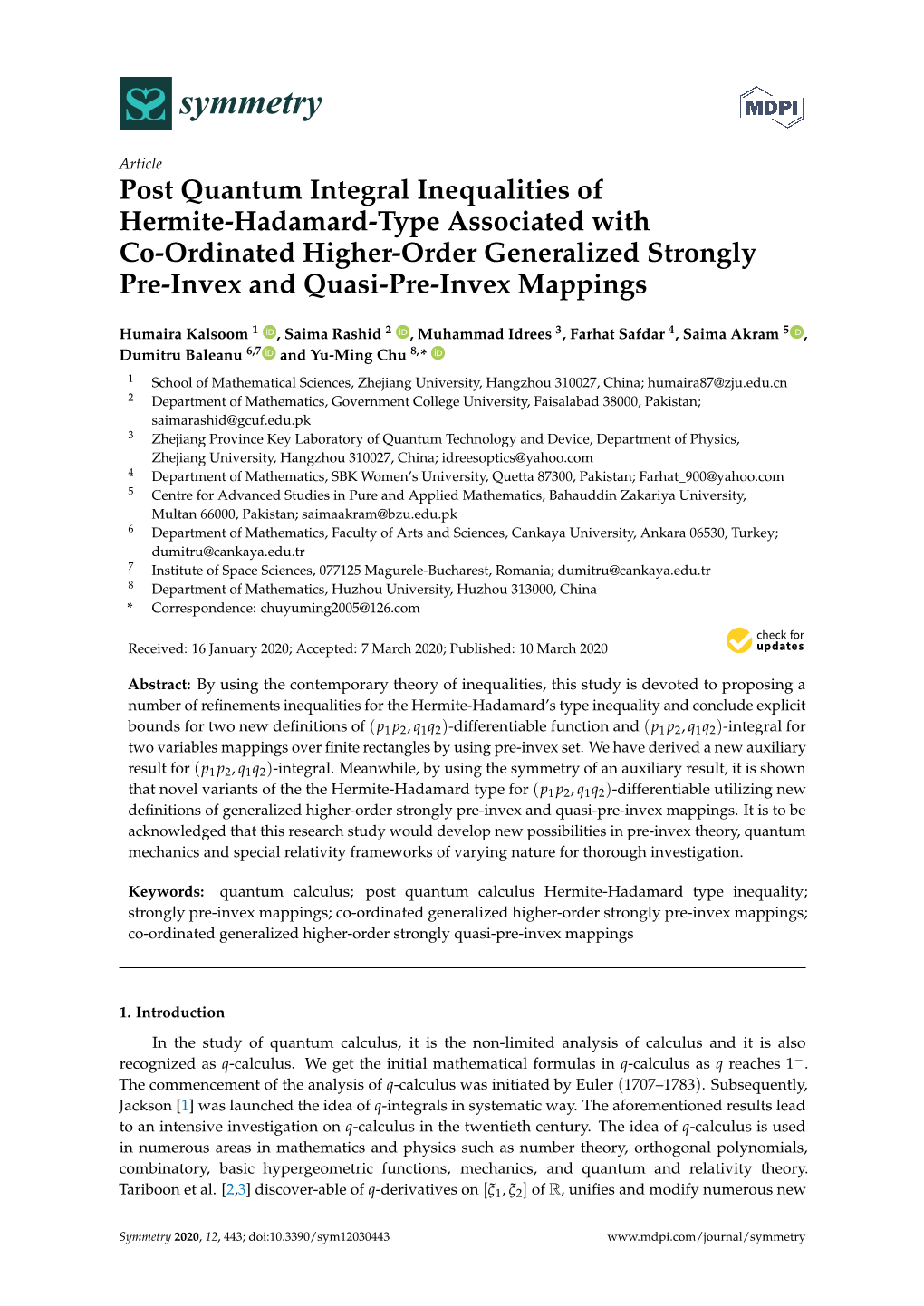Post Quantum Integral Inequalities of Hermite-Hadamard-Type Associated with Co-Ordinated Higher-Order Generalized Strongly Pre-Invex and Quasi-Pre-Invex Mappings