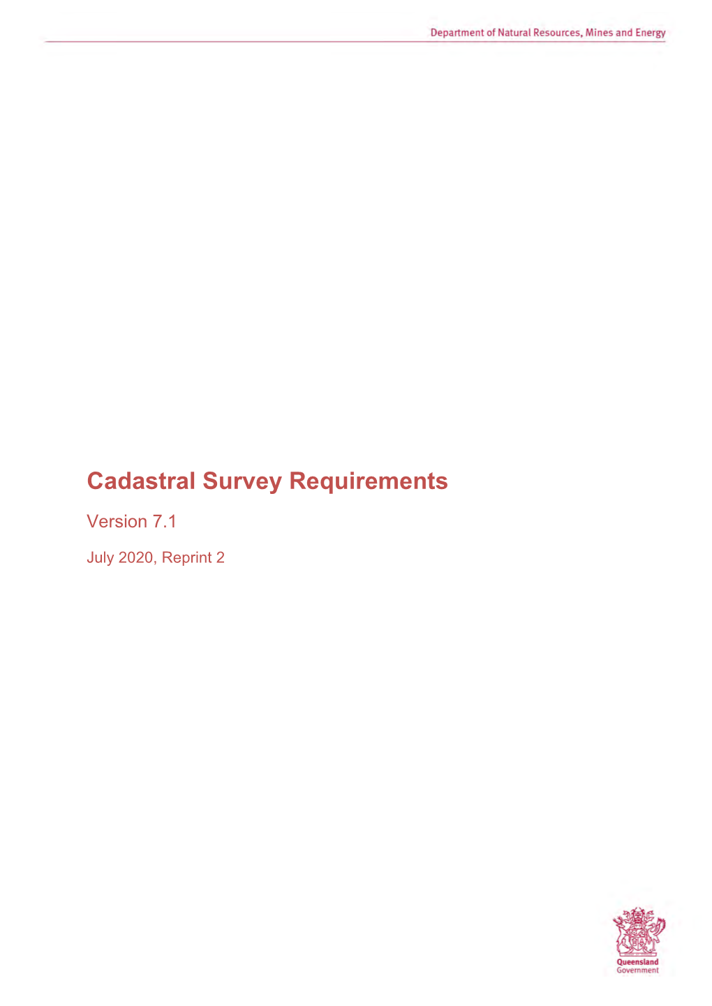 Cadastral Survey Requirements Version 7.1