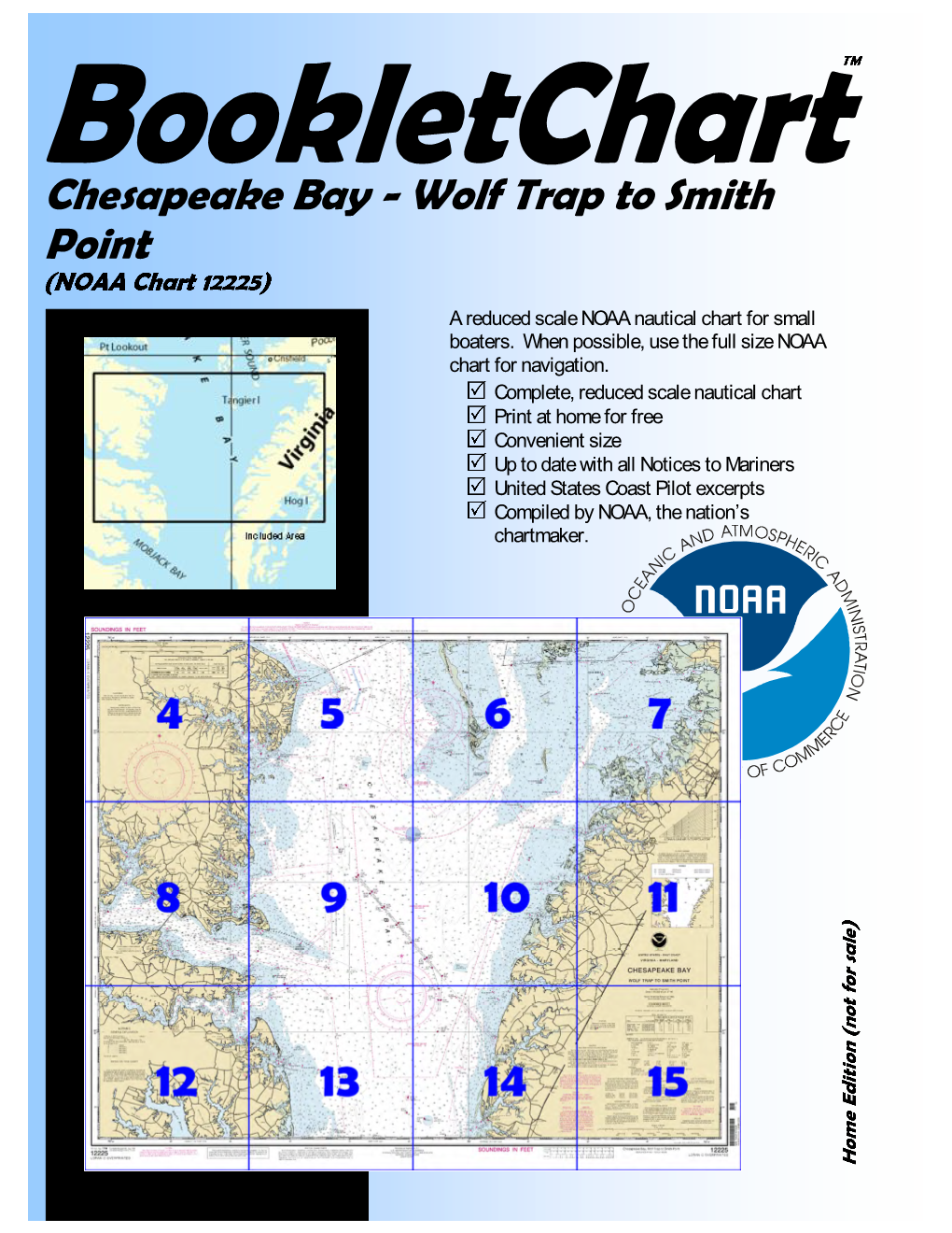 Chesapeake Bay - Wolf Trap to Smith Point (NOAA Chart 12225)