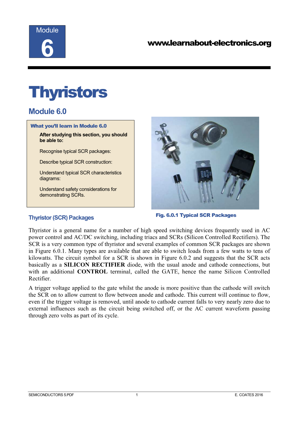 Thyristors Module 6.0