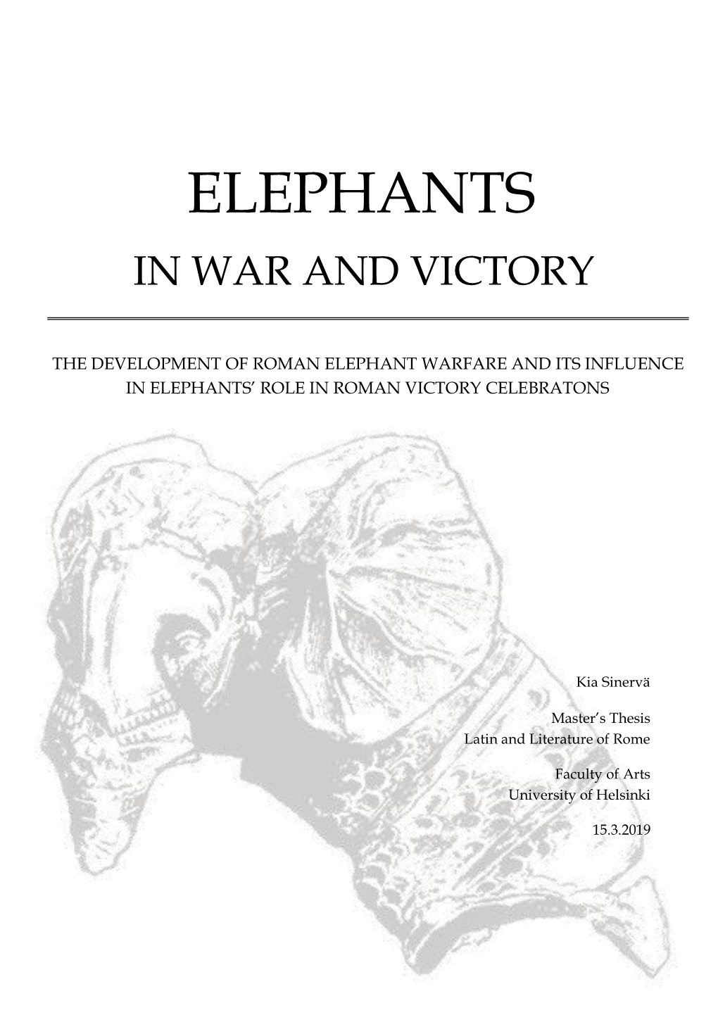 Elephants in War and Victory