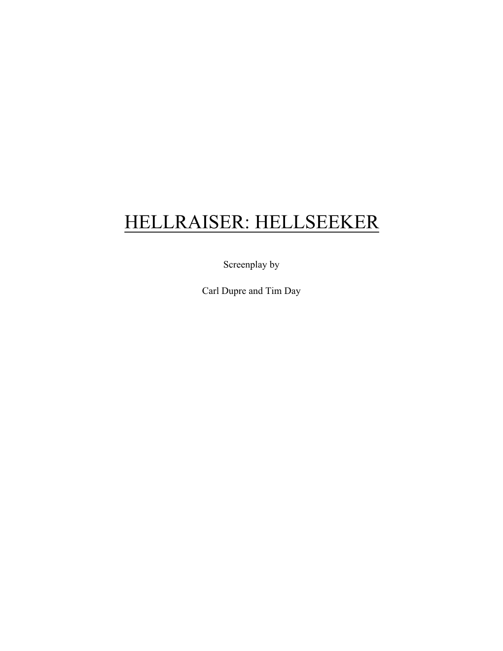 Hellraiser: Hellseeker