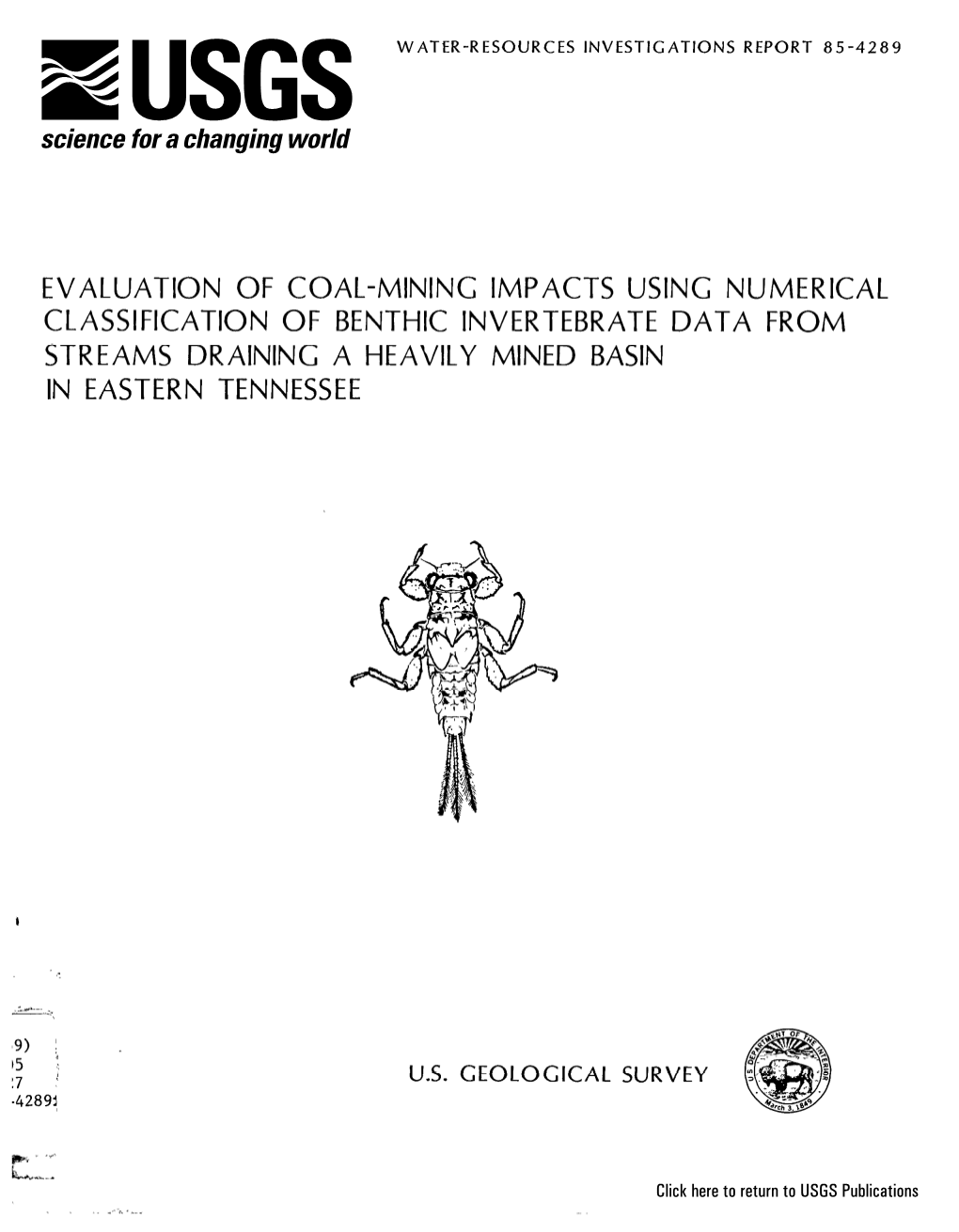 Evaluation of Coal-Mining Impacts Using Numerical Classification of Benthic Invertebrate Data from Streams Draining a Heavily Mined Basin in Eastern Tennessee