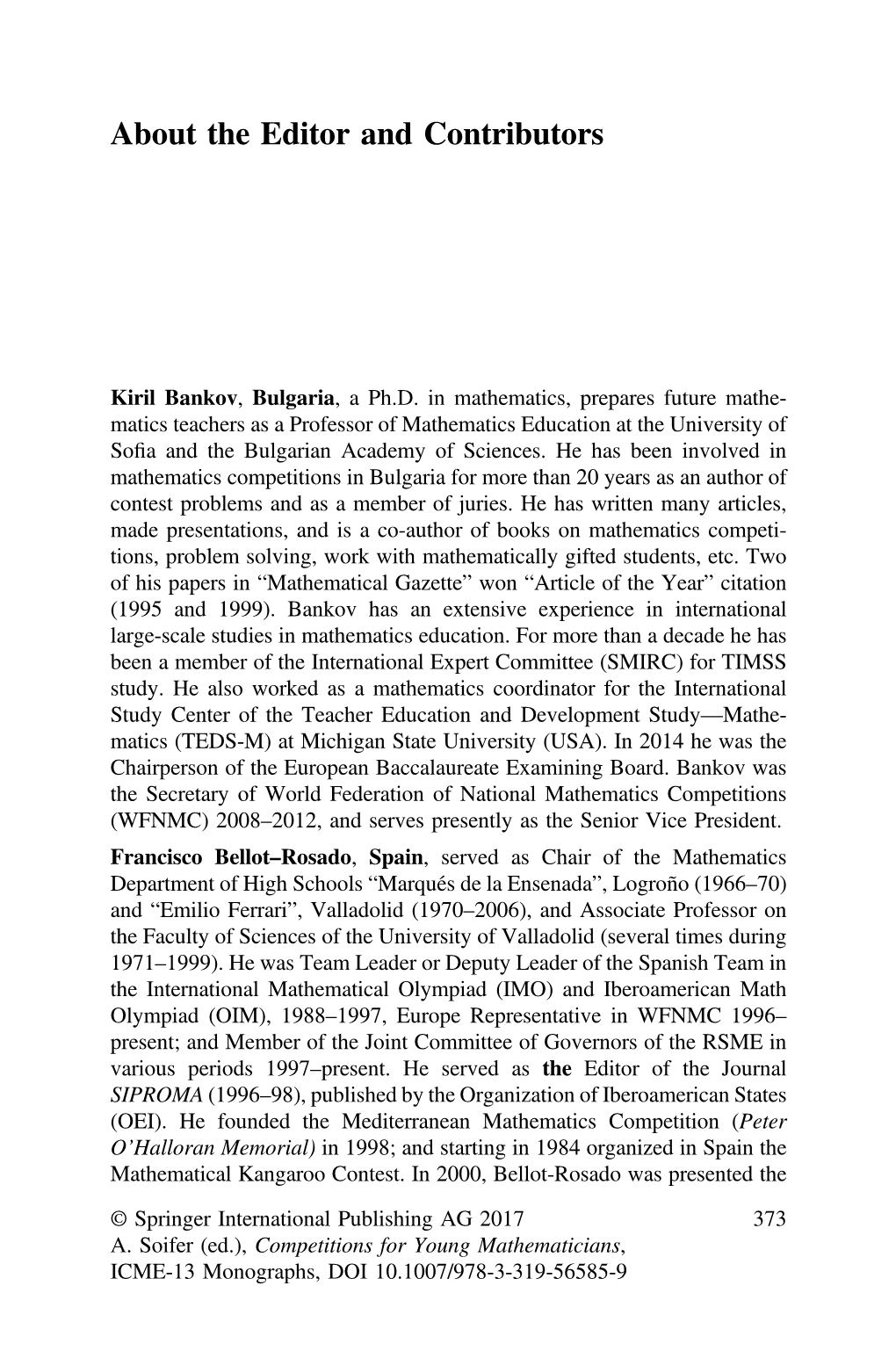 Page 1 About the Editor and Contributors Kiril Bankov, Bulgaria