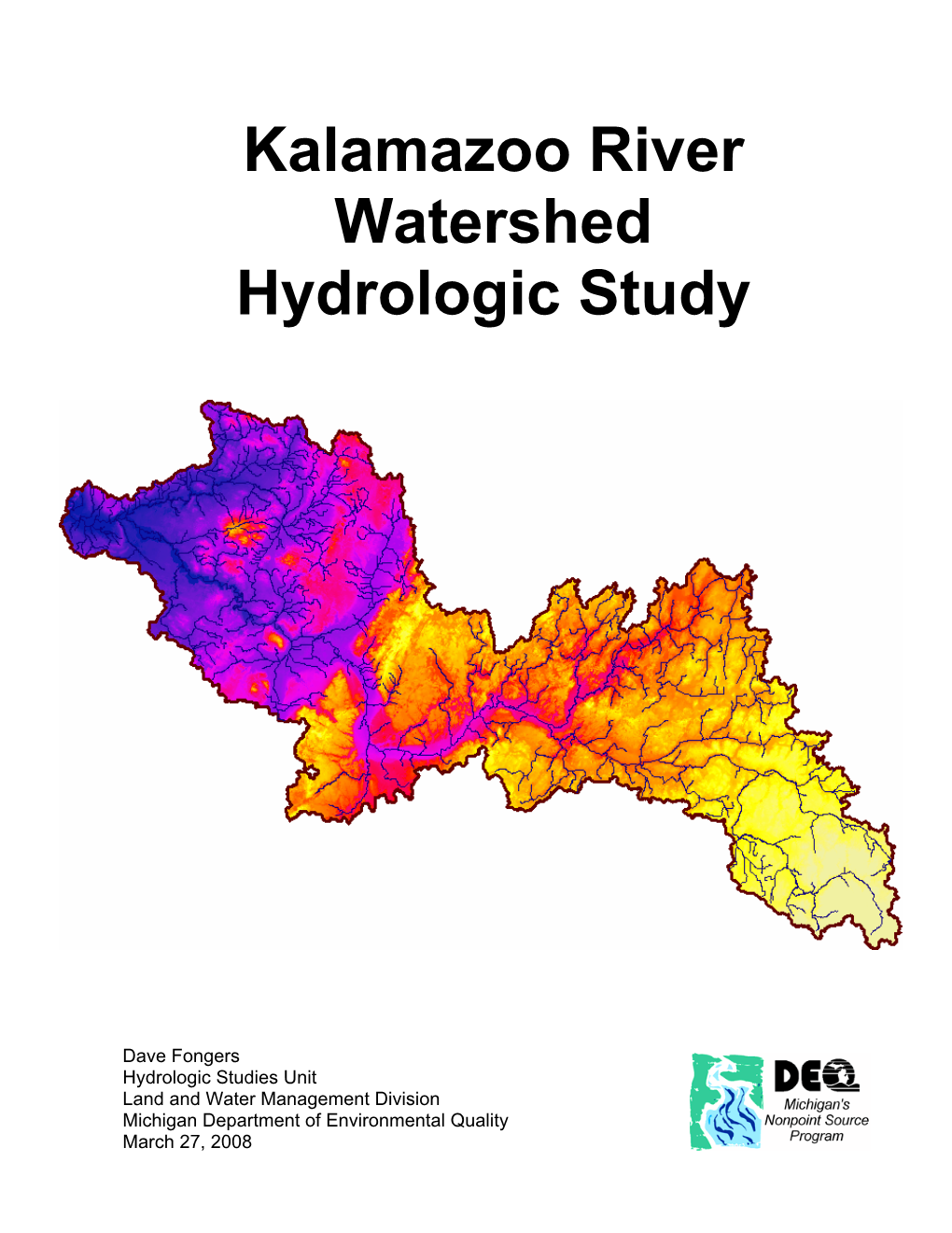 Kalamazoo River Watershed Hydrologic Study 3/27/2008 Page 1