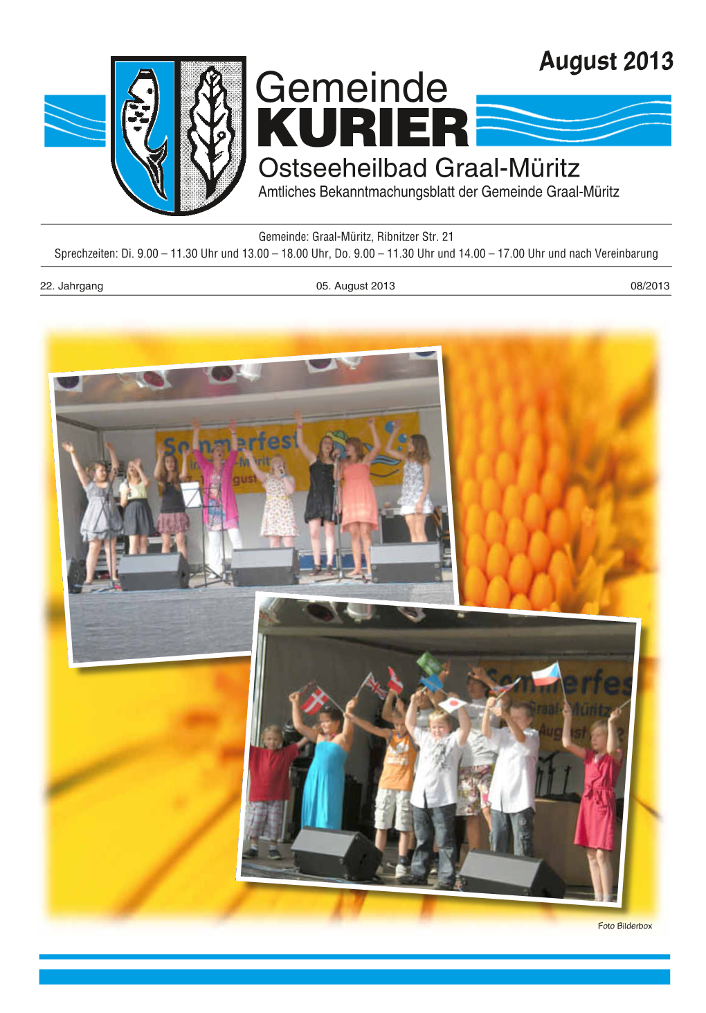 KURIER Ostseeheilbad Graal-Müritz Amtliches Bekanntmachungsblatt Der Gemeinde Graal-Müritz