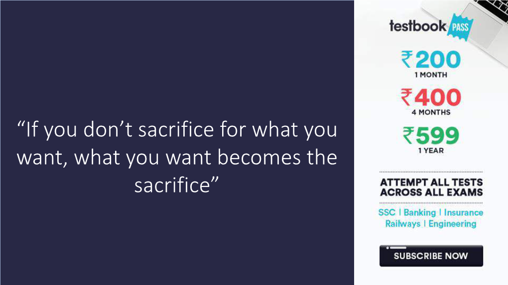 “If You Don't Sacrifice for What You Want, What You Want Becomes The