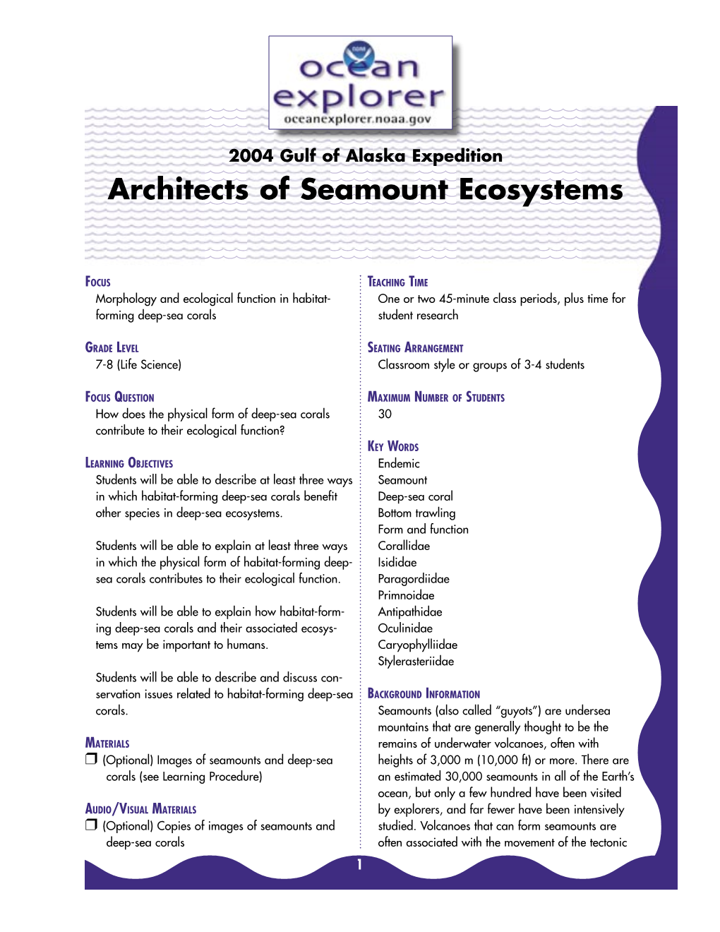 Architects of Seamount Ecosystems