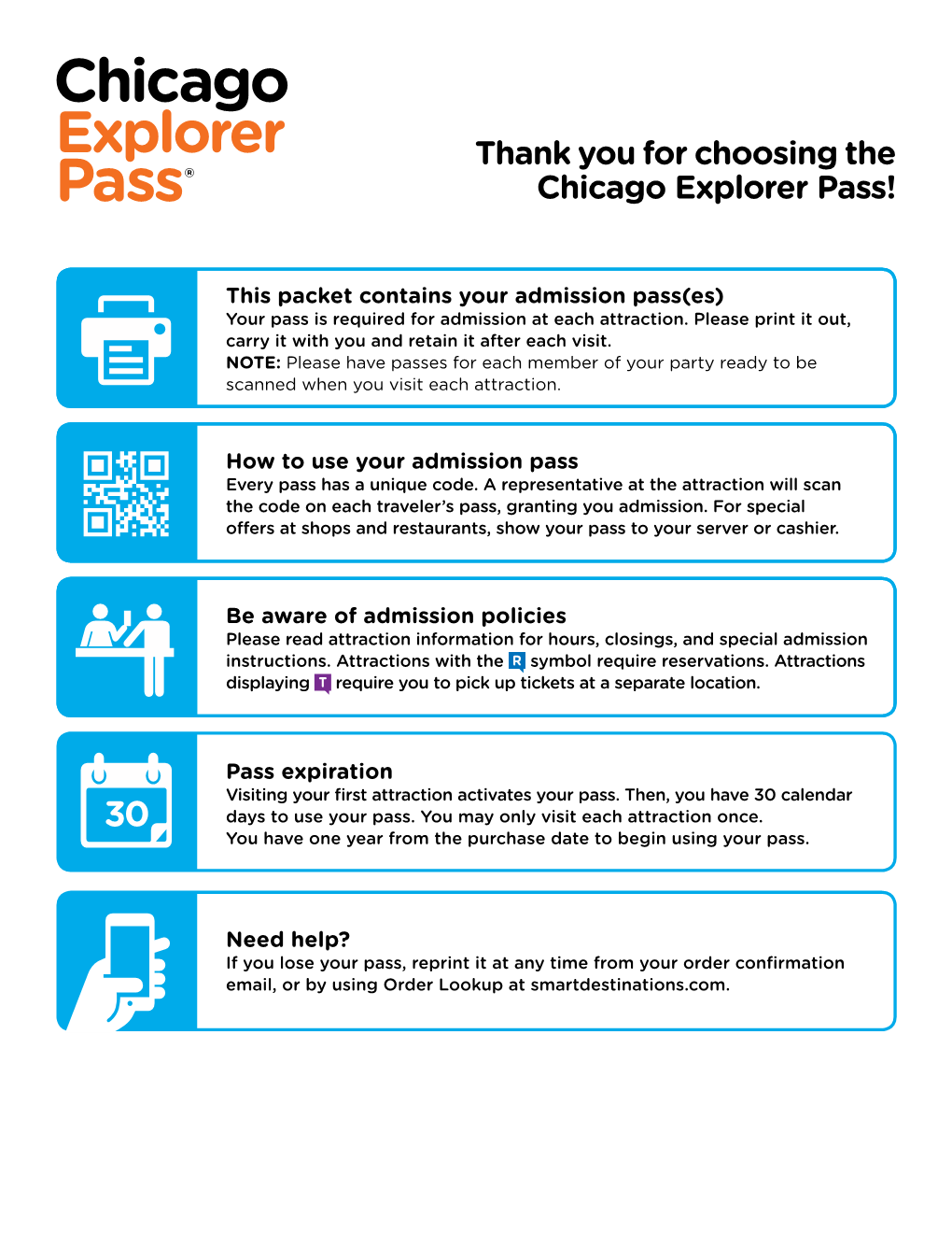 Thank You for Choosing the Chicago Explorer Pass!