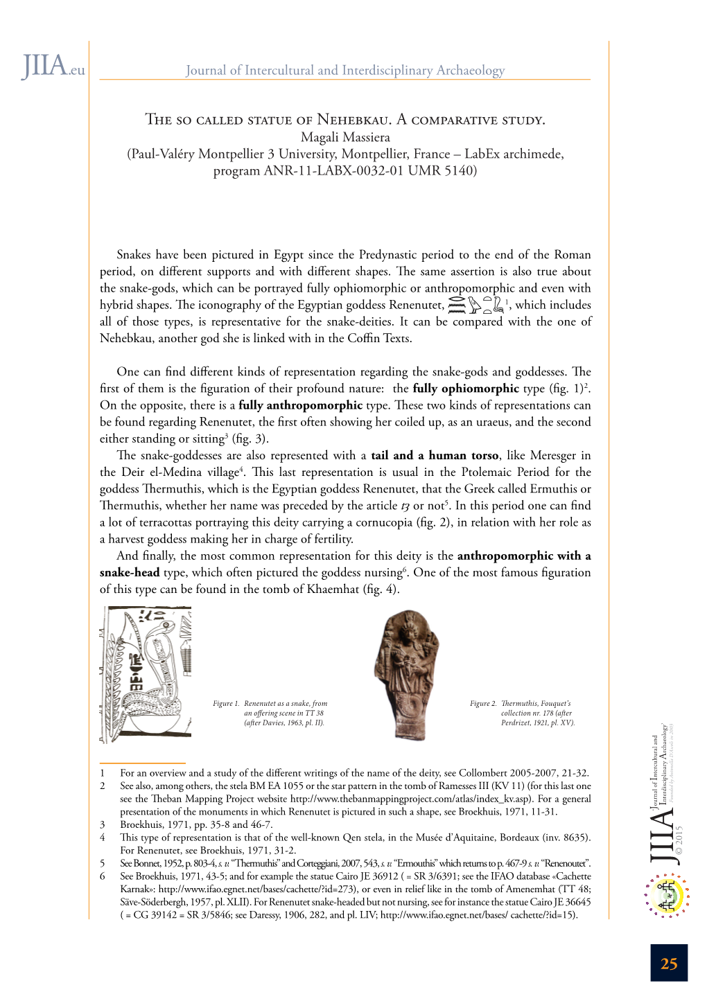 JIIA.Eu Journal of Intercultural and Interdisciplinary Archaeology