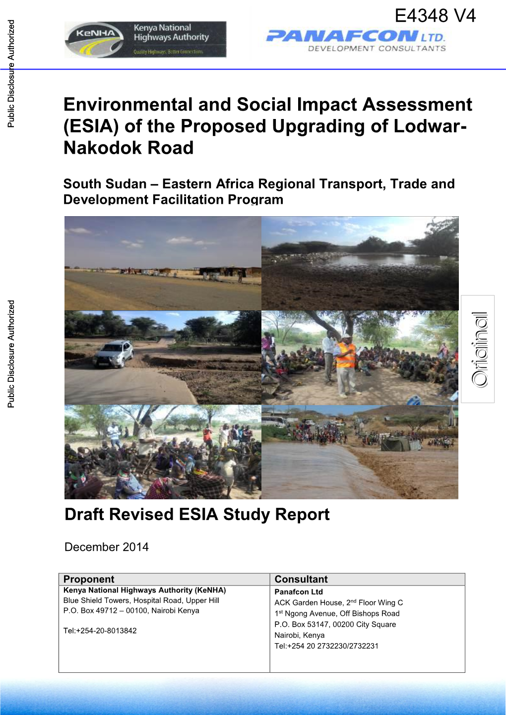 (ESIA) of the Proposed Upgrading of Lodwar- Nakodok Road