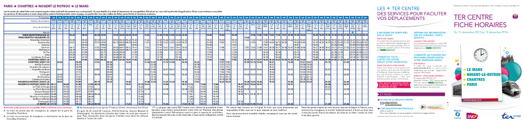 Ter Centre Fiche Horaires