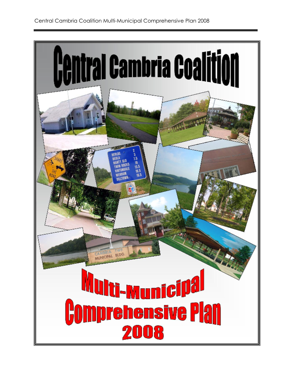 Central Cambria Coalition Multi-Municipal Comprehensive Plan 2008