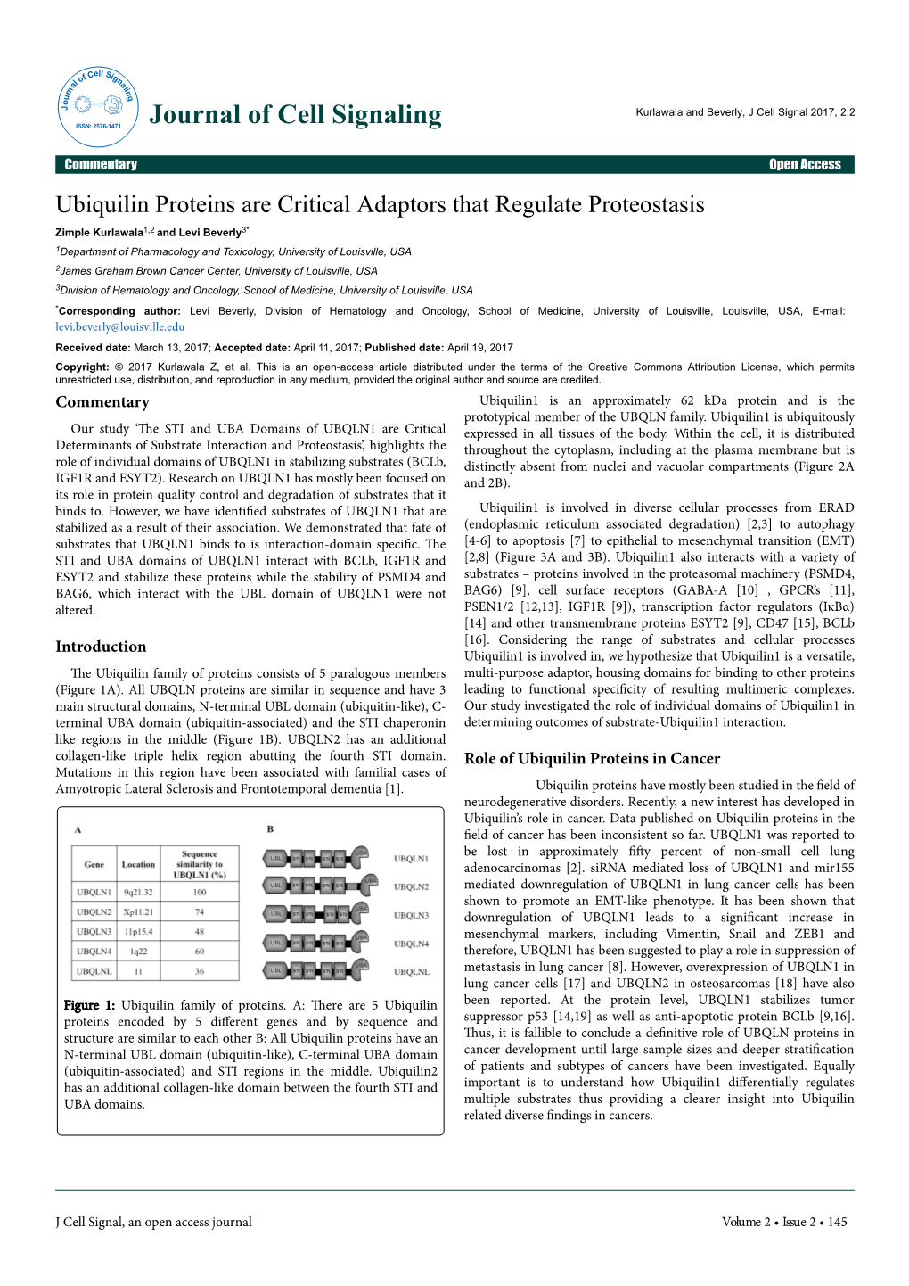 Ubiquilin Proteins Are Critical Adaptors That Regulate Proteostasis