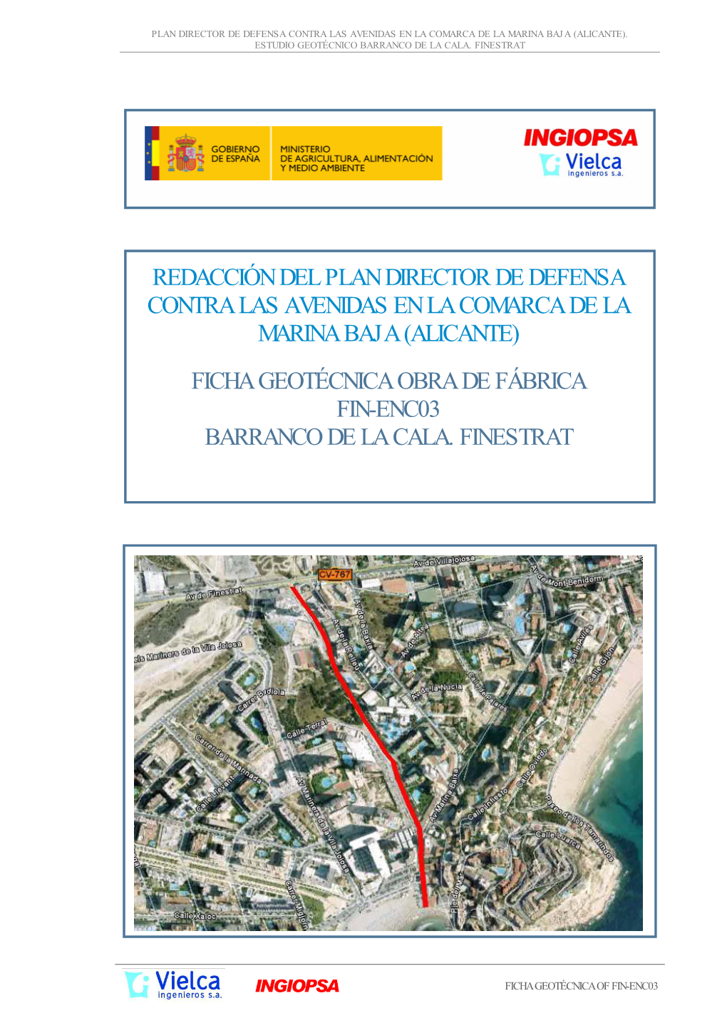 Ficha Geotécnica Obra De Fábrica Fin-Enc03 Barranco De La Cala. Finestrat