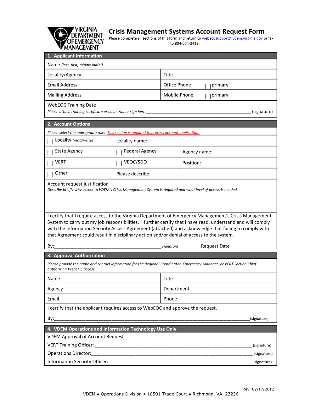 Section 1: User Information