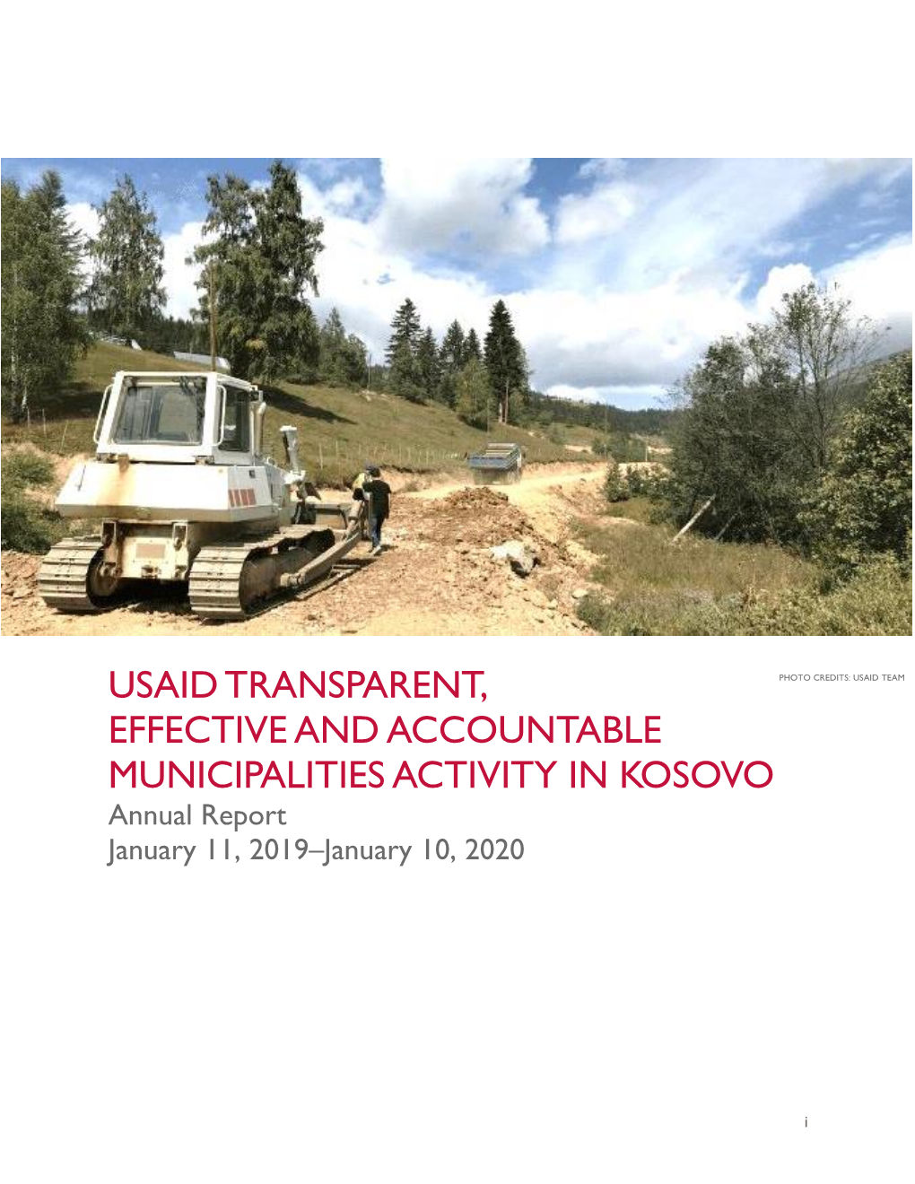 Usaid Transparent, Effective and Accountable Municipalities Activity in Kosovo