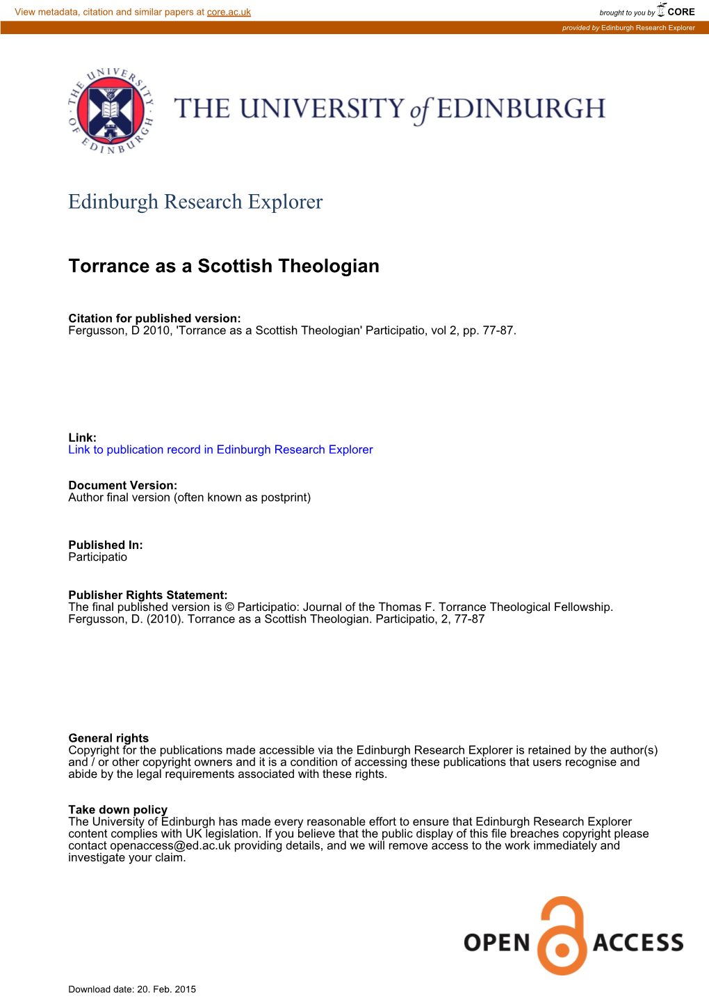 Edinburgh Research Explorer