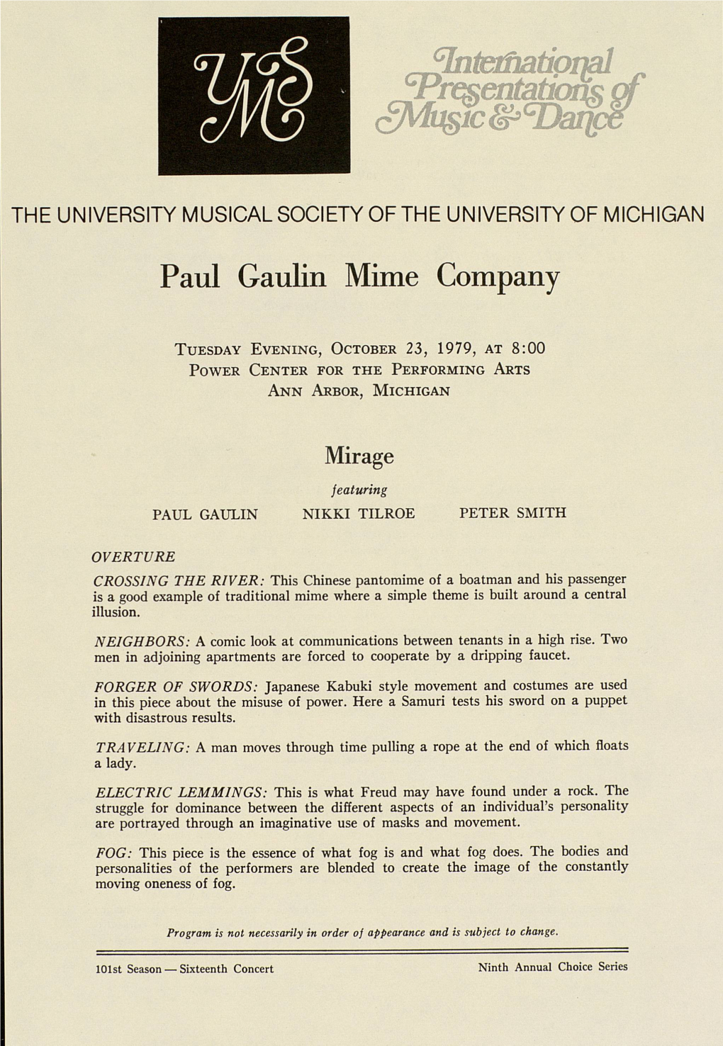 Paul Gaulin Mime Company