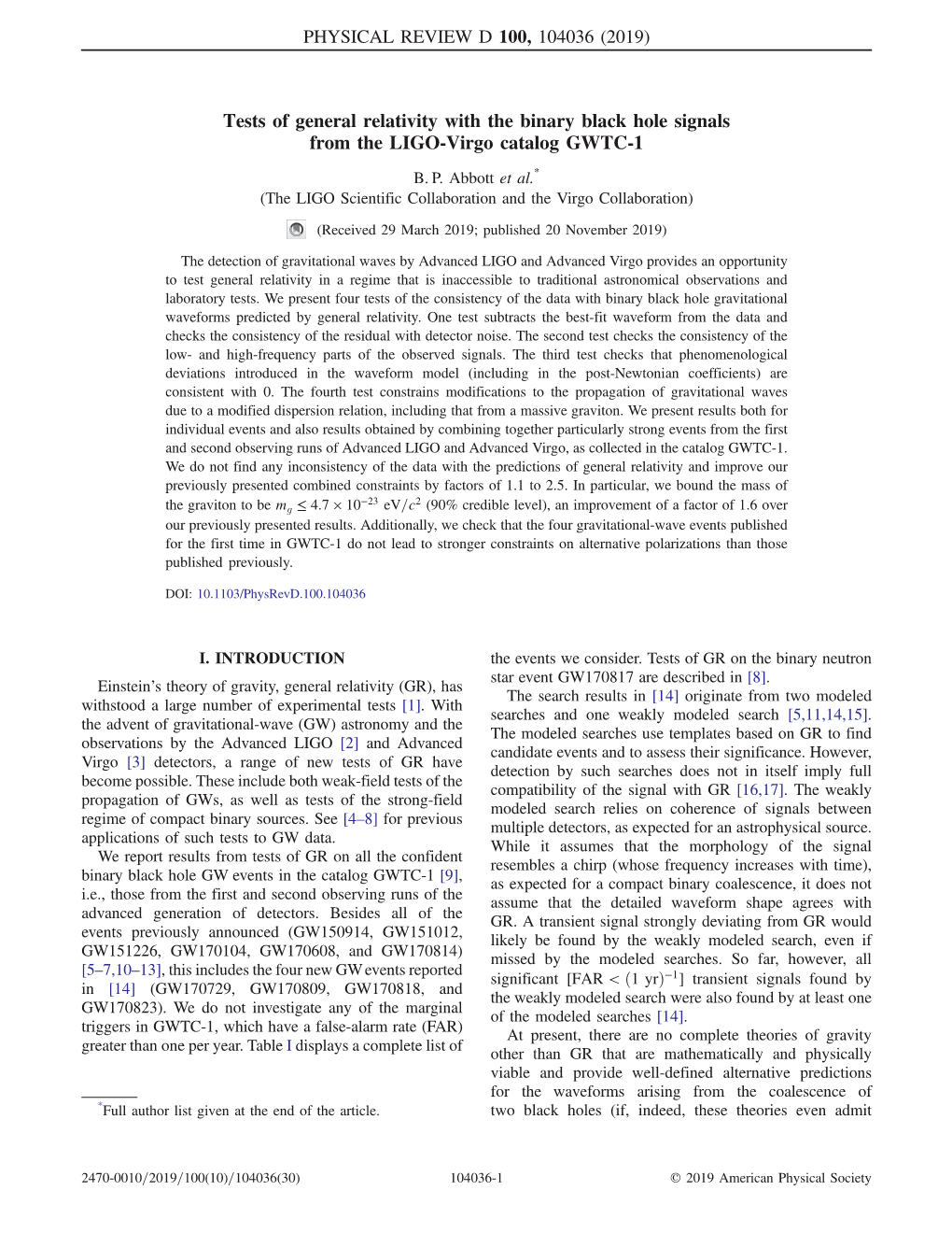 Tests of General Relativity with the Binary Black Hole Signals from the LIGO-Virgo Catalog GWTC-1