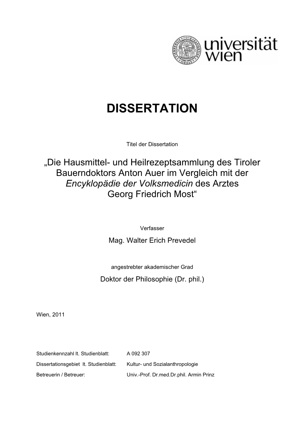 Dissertation