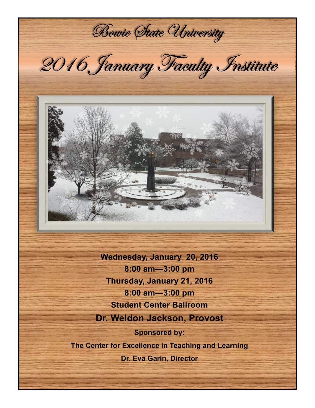 2016 January Faculty Institute